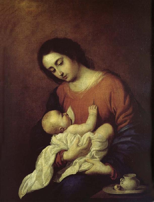 Francisco de Zurbaran The Virgin Mary and Christ